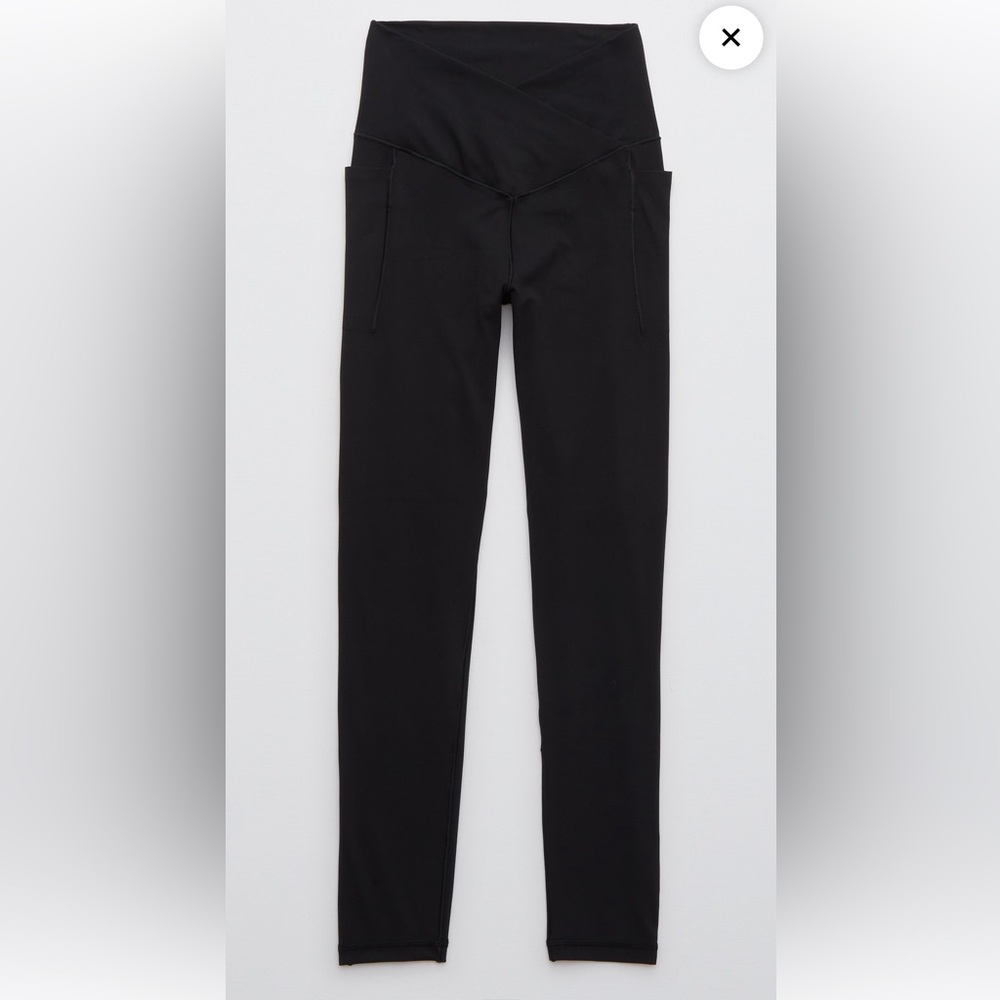 OFFLINE by Aerie Real Me Xtra Crossover High Waisted Pocket Legging Black
